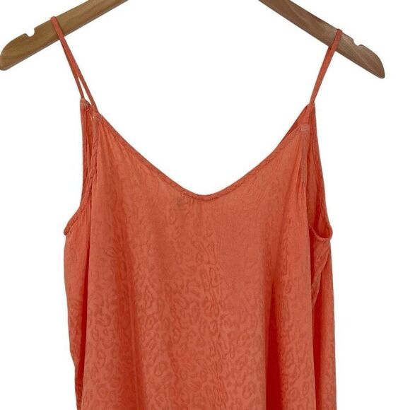 Nation LTD V-Back Penelope Mini Slip Dress Sleeveless Leopard Peach Women Small - Picture 5 of 8